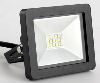 IP65 10w 700lm Stadium Waterproof Led Flood Lights With Tempered Glass , Black Aluminum Body