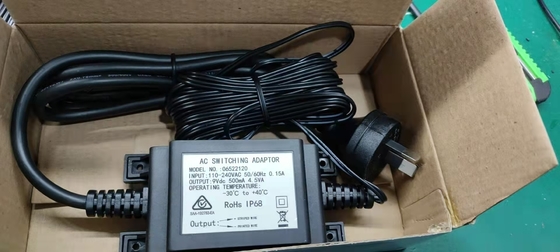 Outdoor waterproof transformer, power supply,9Vdc 500mah 4.5W IP68 Waterproof switch adaptor for faucet