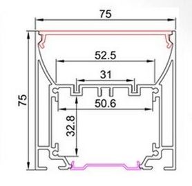 High Performance L Shaped Aluminium Profile For Led Strip Lighting , Rohs FCC Approved