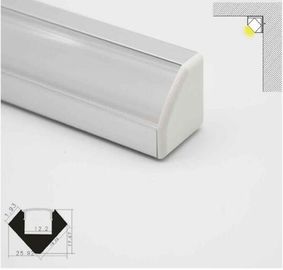 Corner Led Aluminum Profile Extrusion With Transformer Cover , Led Tape Channel