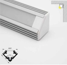 Corner Led Aluminum Profile Extrusion With Transformer Cover , Led Tape Channel