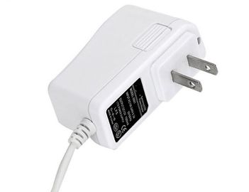 White 12 Volt Power Adapter With ABS Plastic Materials , Single Output Type
