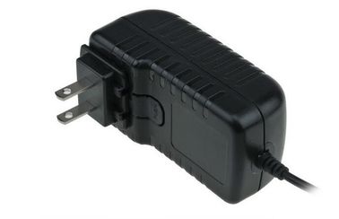 Black 12v Power Adapter For Webcam Led Strips Pinter , 100mvp Ripple Noise