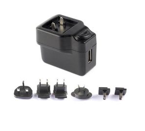 AU US UK AC Plug Interchangeable Usb Power Adapter / 5v 2a Usb Charger / Transformer