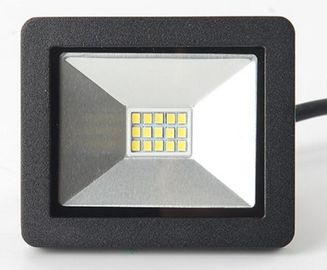 IP65 10w 700lm Stadium Waterproof Led Flood Lights With Tempered Glass , Black Aluminum Body