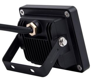 IP65 10w 700lm Stadium Waterproof Led Flood Lights With Tempered Glass , Black Aluminum Body