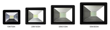 IP65 10w 700lm Stadium Waterproof Led Flood Lights With Tempered Glass , Black Aluminum Body
