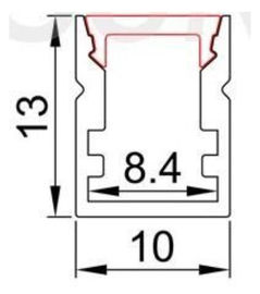 1.2m 2m LED Aluminum profile for led strips Anodized 6063 led profiles for store