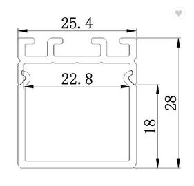 Square Shaped LED Aluminium Profile for Interior Lightings,Surfaced Suspension installing