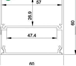 Surface Suspension Mounted Aluminum LED Profile Alloy 6063 Alu Extrusion Profile with CE Rohs