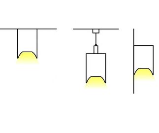 50mm*75mm Indirect Light Linear Pendant LED Module Aluminum LED Profiles for led strips