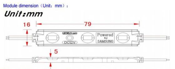 1.2w 12v 120LM 3-leds 5630 samsung led module for channel letter,with 5 years warranty UL CE ROHS WATERPROOF