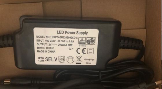 12v 2a 3a waterproof transformer class 2 power supply 24Watt IP68 power supply for electric faucets Water pump
